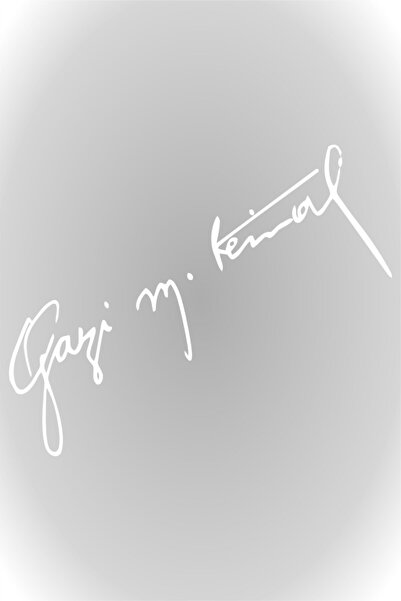 esticker Gazi Mustafa Kemal Atatürk Imza Sticker Oto Araba Sticker 30 x 10 cm...
