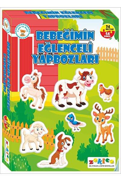 Zekice Baby Puzzle Bebeğimin Eğlenceli Yapbozları 24 Hayvan 55 Parça (EKSTRA ...