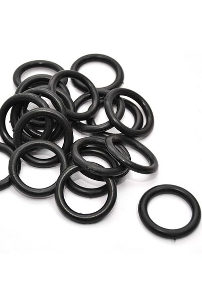 AR Rustic Curtain Ring 10 Pieces Black