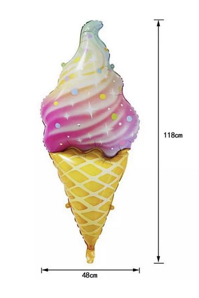 Çemrek Süs Parti Ice Cream Foil Ice Cream Balloon 90 Cm