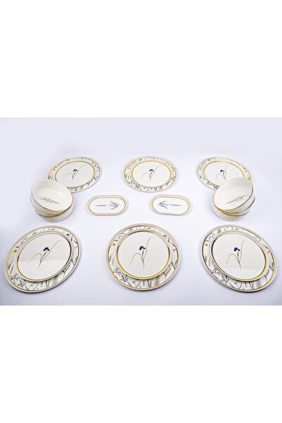 Porland Botanical (desen3) Yemek Takımı 6 Kişilik 20 Parça