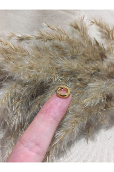 Jaida Moda Kadın Gold Cerrahi Çelik Oval Halka Tragus, Helix, Kıkırdak Piercing