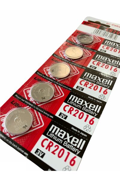 ATAELEKTRONİK 1 Kart 5 Adet Cr 2016 Lithium Batery 3v 5'li Paket Cr 2016 Pil ...