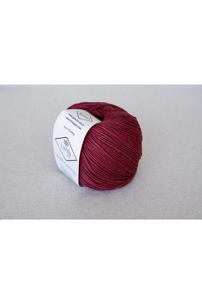 LaVita Yarn Bumbac pentru copii 50 gr Amigurumi, Punch, Ață pentru tricotat manual, Ață Taka (PETROL BORDO-3208)