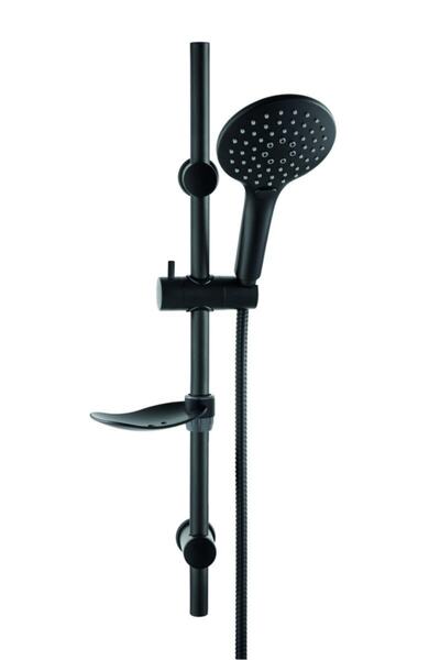 GPD Dst57-s Sürgülü Duş Seti 3 Fonksyonlu Siyah. 5 Yıl Garanti...