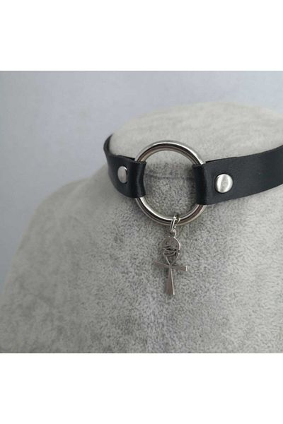 Fugusugu Choker with Horus Eye Ra Ankh Design