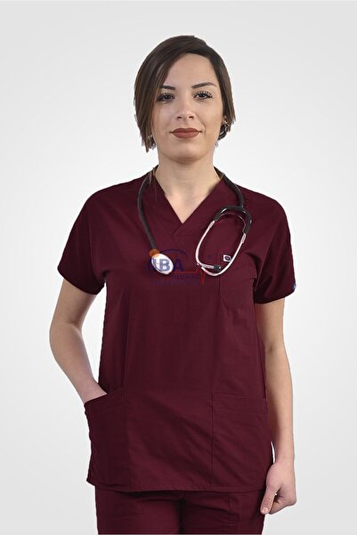 İBA MEDİKAL Flexcool Likralı Terikoton Takım - Bordo