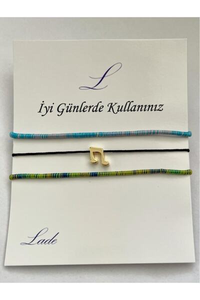 Lade الأزرق الأسود ملاحظة الذهب خلخال