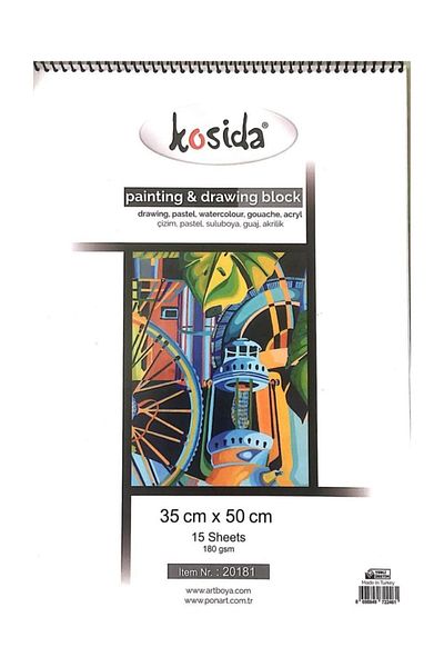 Ponart Kosida Painiting Drawing Block 180gr 35x50 15 Cp. Grainy Paper