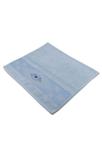 Dms Blue Ozyiğit Embroidered Towel - 50x90 cm