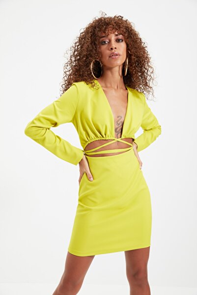 Trendyol Collection Dress - Yellow - Bodycon