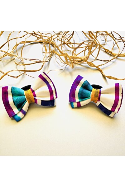 seyranat Набір з 2 кольорових якісних гумок для волосся з бантиками для дівчаток