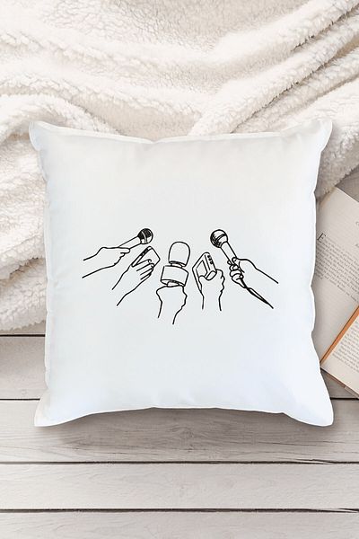 Yaprak Hediyelik Newspapers and Press Feast Designed Pillow