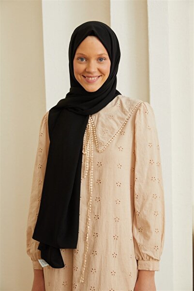 Şalland Medine Ipeği Serisi Siyah Şal