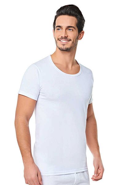 Seher Ανδρικό εσώρουχο με κοντό μανίκι Crew Neck 6 Pack 0002