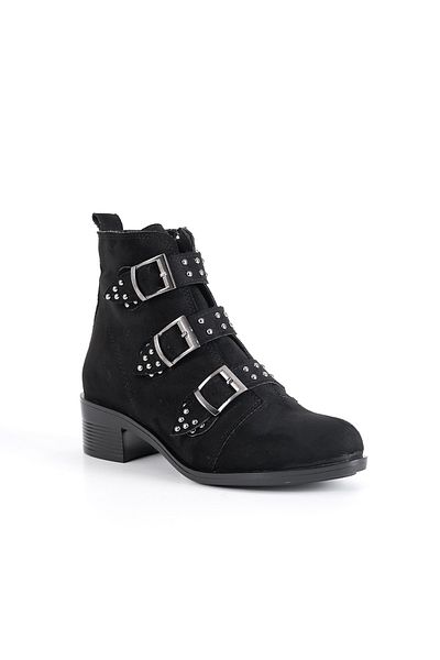 Ayax Μαύρα Suede Trock Γυναικείες Μπότες