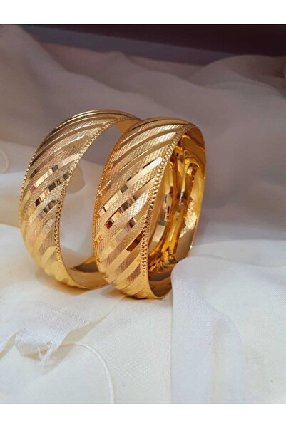barisiva gold 22 Ayar Altın Kaplama Kadın 2 Cm Eninde Bilezik Modeli Adet Fiyatıdır