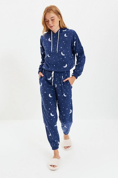 Trendyol Collection Pyjama - Dunkelblau - Unifarben