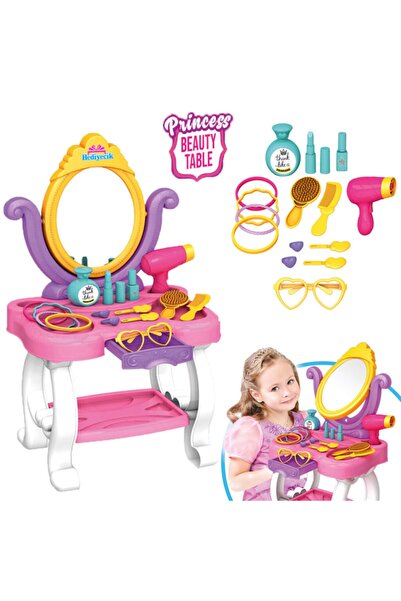 hediyecik Prenses Beauty Ayaklı Makyaj Seti Ve Güzellik Masası Seti
