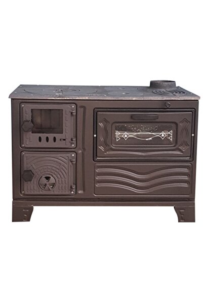 dorello Mat Siyah Döküm Soba Mf65 Model Soba Odun Sobası Kömür Sobası