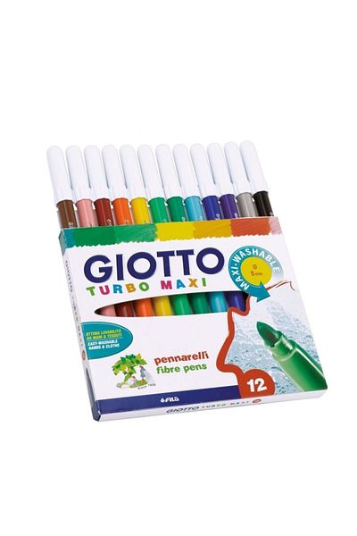 Giotto Turbo Maxi Thick Tip Felted Paint Pen 12 Colors