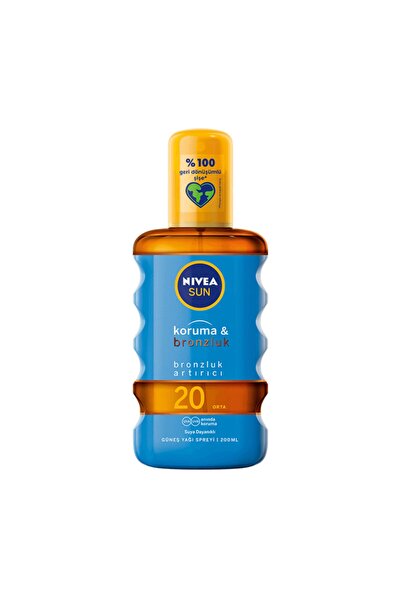 NIVEA Sun SPF20 Koruma ve Bronzluk Güneş Yağı Sprey 200 ml