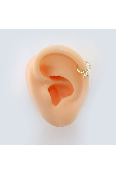 Dianora Piercing Gold Gemini Sign Ring Piercing