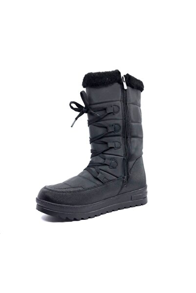 Twingo Winter Thermal Black Women's Snow Boots with Faux Fur Inside 995.