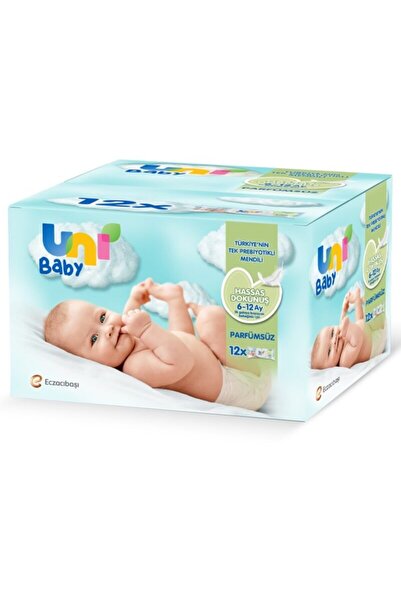 Uni Baby Hassas Dokunuş Islak Mendil 12x52li 6-12 Ay