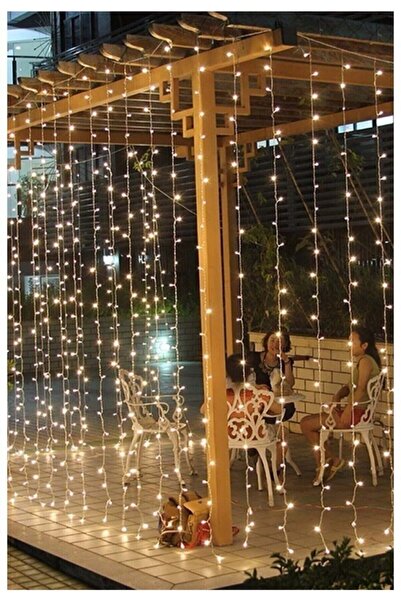 movzer 3 X 2 Metre Saçaklı Perde peri Led Dekoratif Amaçlı Perde Led