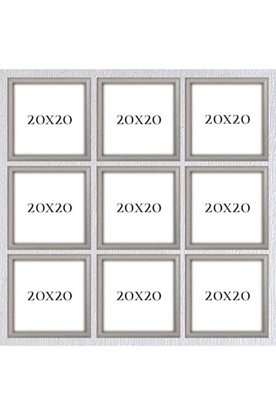 Araste Dekorasyon إطار مكون من تسعة 20x20 (بدون ملصق) - Bos1028