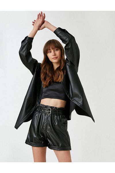 Koton Leather Look Jacket