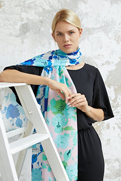 AFVENTE Ψηφιακό με τύπωμα βαμβακερό σάλι Ds-135-v3