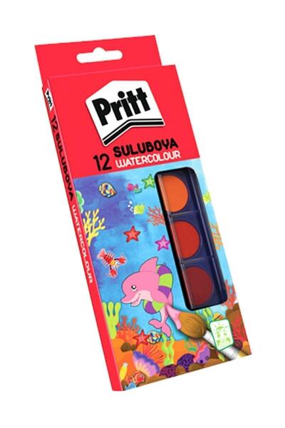 Pritt 12'li Büyük Sulu Boya Fırça Hediyelidir