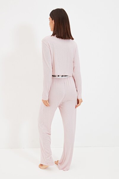 Trendyol Collection Pajama Set - Pink - Polka dot