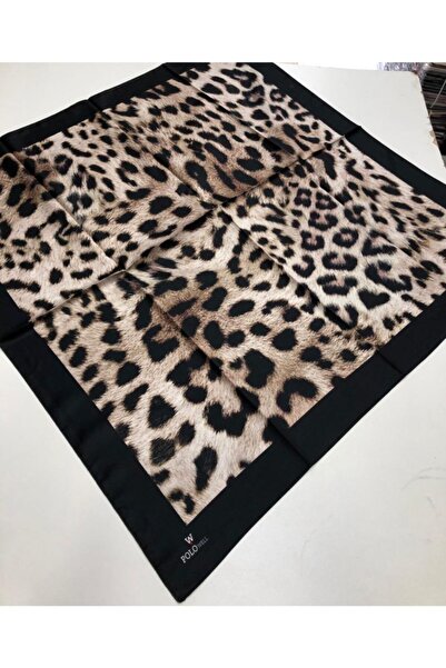 poloist Kadın  Leopar Desenli Eşarp