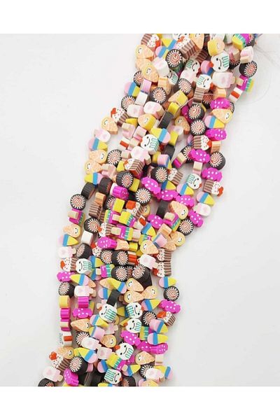 yiğit aksesuar 40 τεμ. 1 σειρά Fimo Beads Φιγούρα παγωτού