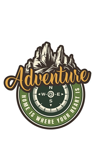 esticker Adventure Camping Pusula Sticker Off Road Sticker 10 X 10 cm