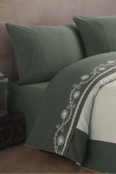 ÖDEL HOME Bordered Thread Embroidered Single Person Pike