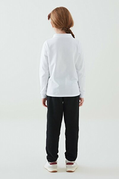 Nacar Beyaz Unisex Polo Yaka Organıc Tshirt