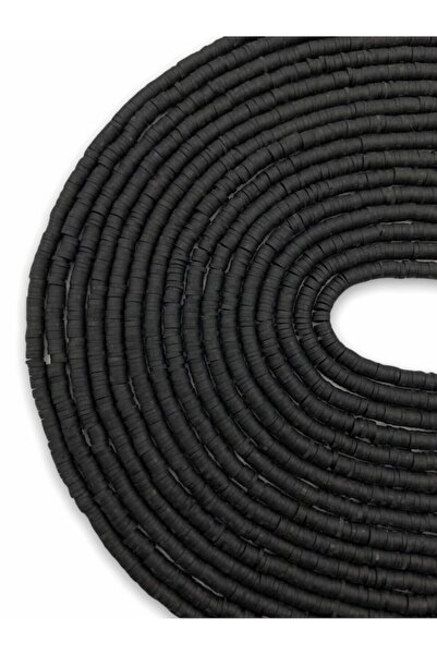 Hedef Bijuteri 4 مللي متر أسود اللون بوليمر كلاي فيمو الخرز صفيف ، 40 سنتيمتر...