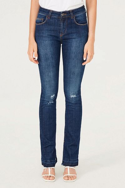 TWIN SET Women's Spanish Leg Jeans