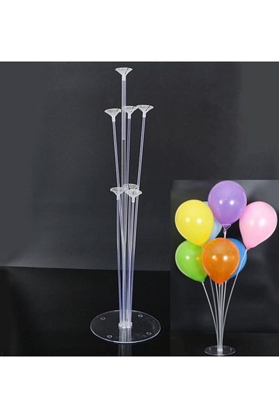 1001 LED 7 Pieces Balloon Stand Sticks and Heads Transparent