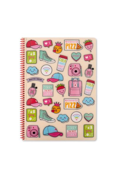 KESKİN COLOR A4 Lined Notebook Sweet Fun - Orange