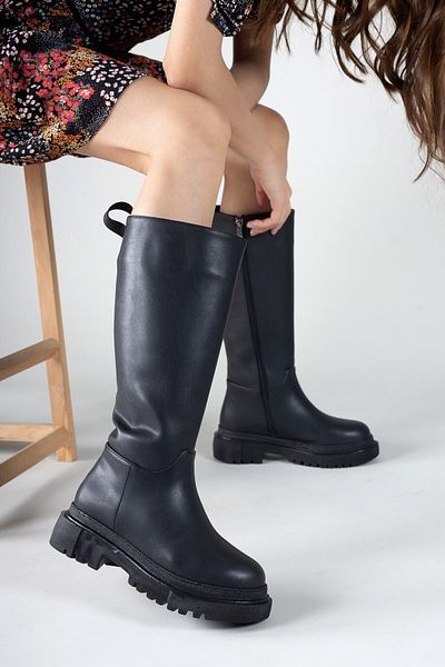Riccon Schwarze Damenstiefel 0012360