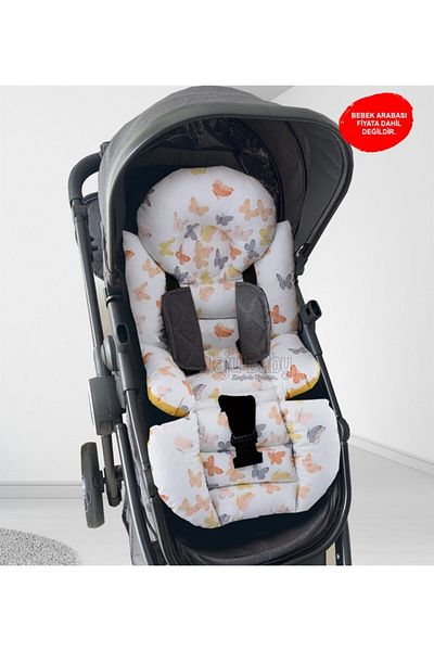 Jaju Baby Yellow Butterfly Baby Stroller Cushion
