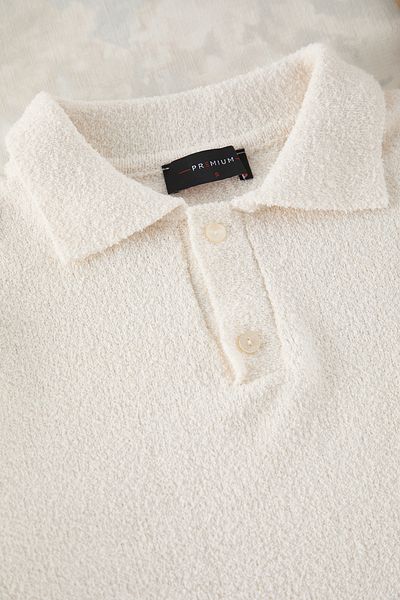 Trendyol Collection Polo Neck Ecru Knitwear Sweater - Textured, Tmnaw25Kz00078