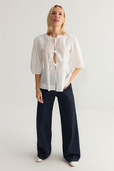 Trendyol Collection Δαντελένια λεπτομέρεια και μπροστινή ύφανση