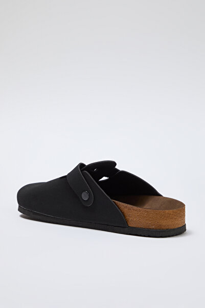 TRENDYOL SHOES Papuci Sabo pentru femei, negri, cu față închisă, TAKSS25TE00001