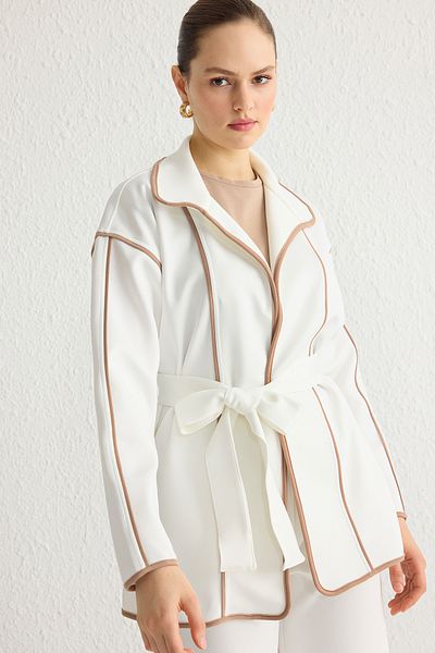 Trendyol Modest طقم علوي سفلي محبوك بتفاصيل أنابيب إكرو TCTSS25US00015